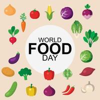 nahrhaft hoffen zum ein hungrig Welt feiern Nachhaltigkeit und Eigenkapital auf Welt Essen Tag 2023 und darüber hinaus vektor