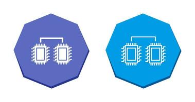 processorer ansluten vektor ikon