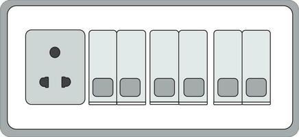 elektrisch Schalter Tafel Vektor Illustration Linie Kunst eps