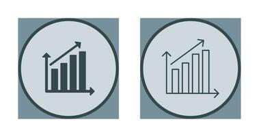 Vektorsymbol für steigende Statistiken vektor