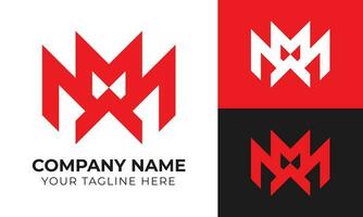 modern minimal Monogramm Geschäft Logo Design Vorlage zum Ihre Unternehmen kostenlos Vektor