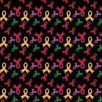 oktober är de värld bröst cancer sömlös mönster bakgrund mall med band. vektor