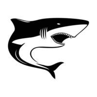 haj silhuett design. rovdjur i hav tecken och symbol. vektor