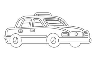 Taxi Auto Illustration Vektor. Gelb Taxi Auto eben Illustration. vektor