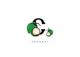 frukt vektor - kokos
