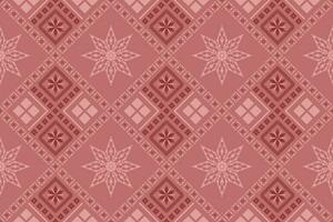 rosa korsa sy färgrik geometrisk traditionell etnisk mönster ikat sömlös mönster gräns abstrakt design för tyg skriva ut trasa klänning matta gardiner och sarong aztec afrikansk indisk indonesiska vektor
