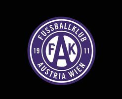 fk Österreich wien Verein Logo Symbol Österreich Liga Fußball abstrakt Design Vektor Illustration mit schwarz Hintergrund