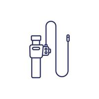 endoskop, ikon för koloskopi verktyg vektor