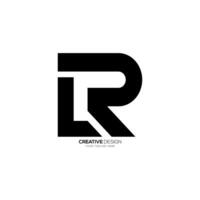 Brief lr kreativ einfach gestalten einzigartig modern Monogramm Typografie Logo vektor