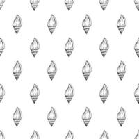 sömlösa mönster med snäckskal. marin bakgrund. handritad vektorillustration i skissstil. perfekt för hälsningar, inbjudningar, målarböcker, textilier, bröllop och webbdesign vektor