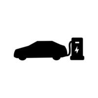 elektrisk bil ikon på en vit bakgrund vektor