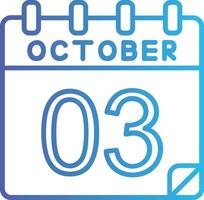 3 Oktober Vektor Symbol