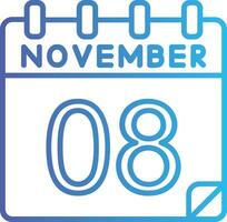 8 november vektor ikon