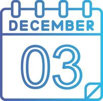 3 Dezember Vektor Symbol