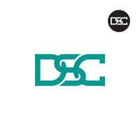 brev dsc monogram logotyp design vektor