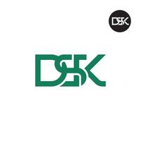 brev dsk monogram logotyp design vektor