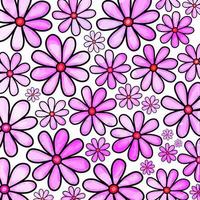 rosa Aquarell-Gänseblümchen-Blumenpapier vektor