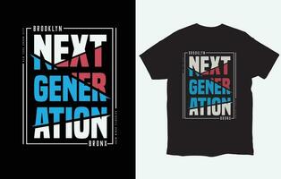 Nästa generation eleganta t-shirt och kläder abstrakt design. vektor skriva ut, typografi, affisch