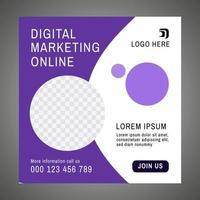 digitales marketing online mit lila passend für ihr unternehmen vektor