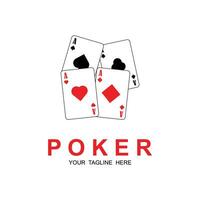 poker logotyp vektor ikon illustration design