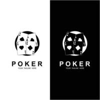 poker logotyp vektor ikon illustration design