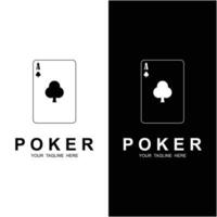 poker logotyp vektor ikon illustration design