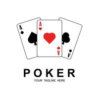 Poker Logo Vektor Symbol Illustration Design