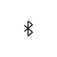 Bluetooth Symbol. einfach Stil Bluetooth Technologie Poster Hintergrund Symbol. Bluetooth Marke Logo Design Element. Bluetooth T-Shirt Drucken. Vektor zum Aufkleber.