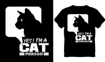 Katze Person t Hemd Design vektor