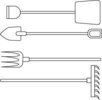 Gliederung Landwirtschaft Clip Art. Landwirtschaft Werkzeuge Clip Art vektor