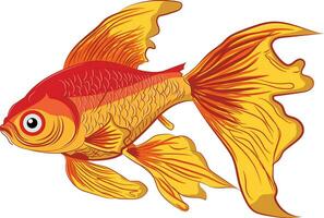 Gold Fisch Prämie Illustration vektor