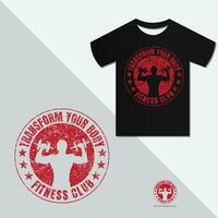 Fitnessstudio t Hemd Design, T-Shirt Design, Jahrgang Fitnessstudio Fitness T-Shirt Design. vektor