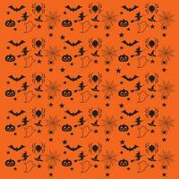 halloween orange festlig mönster design. vektor