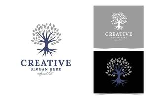 kreativ Baum Logo Vektor Design, perfekt zum Unternehmen Logo oder Branding.