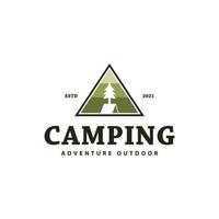 Design-Vorlage für das Camping-Logo. Outdoor-Design-Abbildung. vektor