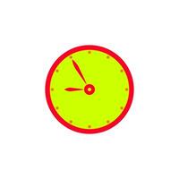 Illustration von ein Mauer Uhr kombiniert im rot und Gelb vektor