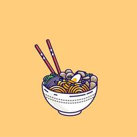 bakso eller indonesiska köttbulle illustration vektor