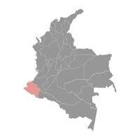 Narino Abteilung Karte, administrative Aufteilung von Kolumbien. vektor