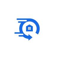 schnell Haus Wiederherstellung Logo Vektor