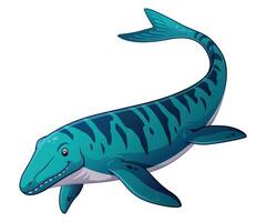 mosasaurus Karikatur Illustration vektor