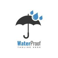 wasserdicht Logo Design Vektor Illustration