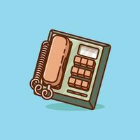 Telefon einfach Karikatur Vektor Illustration elektronisch Geräte Konzept Symbol isoliert