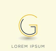 minimal brev 'gg' logotyp design illustration mall. vektor