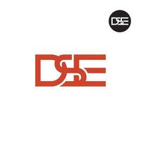 brev dse monogram logotyp design vektor