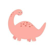 söt liten bebis dinosaurie. vektor färgrik illustration isolerat på vit bakgrund för barn
