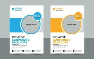 kreativ företags- broschyr omslag design. vektor