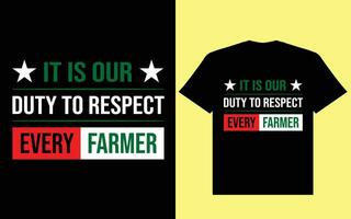 är vår plikt till respekt varje jordbrukare t skjorta design, jordbrukare t skjorta design eps vektor
