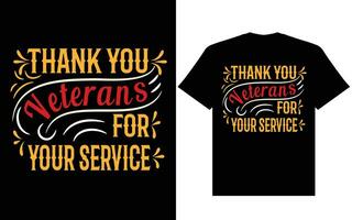 tacka du veteraner för din service t skjorta design, Amerika veteraner t skjorta design.... vektor
