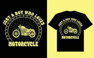 bara en pojke vem förälskelser motorcykel design, t skjorta design, motorcykel t skjorta design vektor