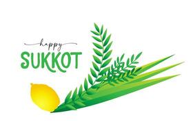 Lycklig sukkot hälsning kort begrepp vektor